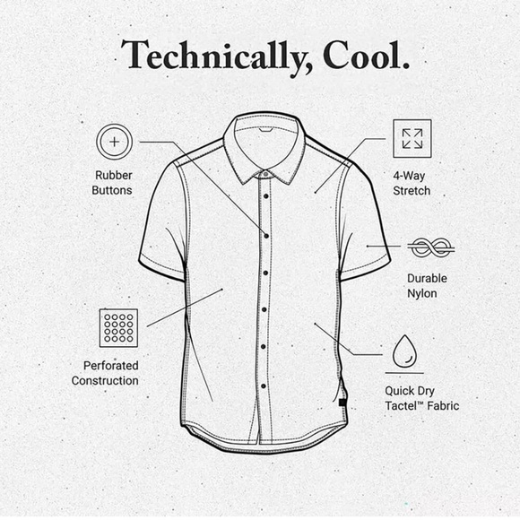 Howler Brothers Emeger Tech Button Down Shirt XL NWT - Picture 4 of 6